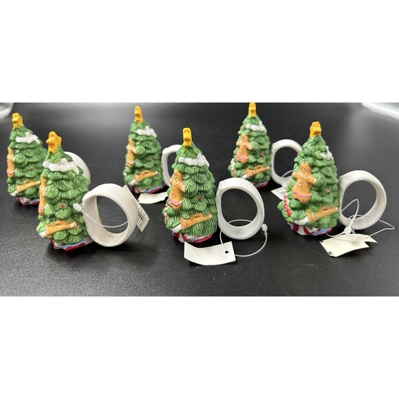 Christmas Tree Ceramic Napkin Rings (6) - Picture 10 of 12